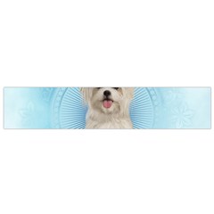 Cute Little Havanese Puppy Small Flano Scarf by FantasyWorld7