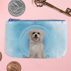 Cute Little Havanese Puppy Large Coin Purse by FantasyWorld7