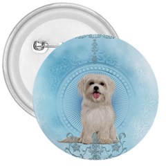 Cute Little Havanese Puppy 3  Buttons by FantasyWorld7