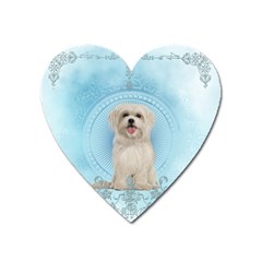 Cute Little Havanese Puppy Heart Magnet by FantasyWorld7