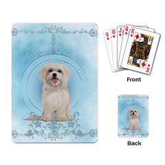 Cute Little Havanese Puppy Playing Card by FantasyWorld7