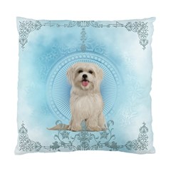 Cute Little Havanese Puppy Standard Cushion Case (two Sides) by FantasyWorld7