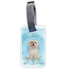 Cute Little Havanese Puppy Luggage Tags (one Side)  by FantasyWorld7