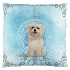 Cute Little Havanese Puppy Large Cushion Case (one Side) by FantasyWorld7