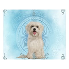 Cute Little Havanese Puppy Double Sided Flano Blanket (large)  by FantasyWorld7