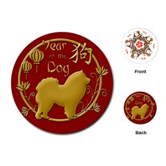 Year Of The Dog - Chinese New Year Playing Cards (round) 