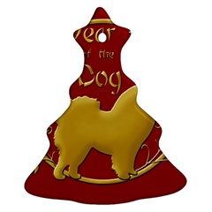 Year Of The Dog - Chinese New Year Christmas Tree Ornament (two Sides) by Valentinaart