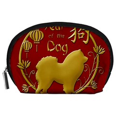 Year Of The Dog - Chinese New Year Accessory Pouches (large)  by Valentinaart