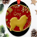 Year of the Dog - Chinese New Year Ornament (Oval) Front