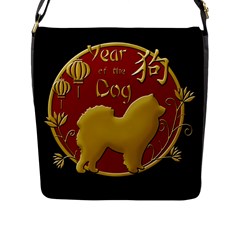 Year Of The Dog - Chinese New Year Flap Messenger Bag (l)  by Valentinaart