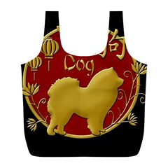 Year Of The Dog - Chinese New Year Full Print Recycle Bags (l)  by Valentinaart