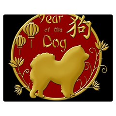 Year Of The Dog - Chinese New Year Double Sided Flano Blanket (medium)  by Valentinaart