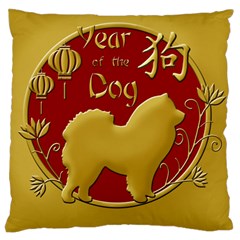 Year Of The Dog - Chinese New Year Large Cushion Case (one Side) by Valentinaart