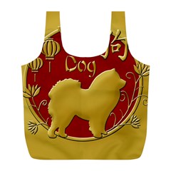 Year Of The Dog - Chinese New Year Full Print Recycle Bags (l)  by Valentinaart