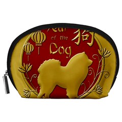 Year Of The Dog - Chinese New Year Accessory Pouches (large)  by Valentinaart