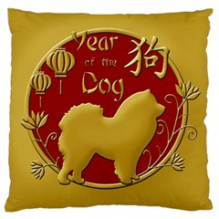 Year Of The Dog - Chinese New Year Large Flano Cushion Case (one Side) by Valentinaart