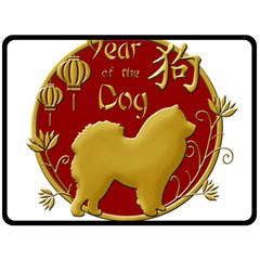 Year Of The Dog - Chinese New Year Double Sided Fleece Blanket (large)  by Valentinaart