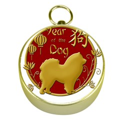 Year Of The Dog - Chinese New Year Gold Compasses by Valentinaart