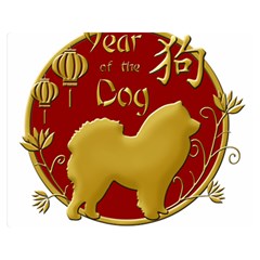 Year Of The Dog - Chinese New Year Double Sided Flano Blanket (medium)  by Valentinaart