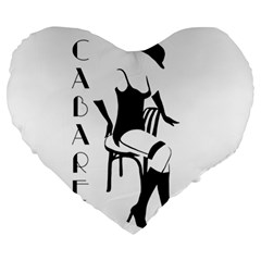 Cabaret Large 19  Premium Heart Shape Cushions by Valentinaart