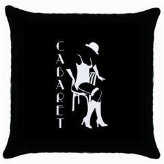 Cabaret Throw Pillow Case (black) by Valentinaart