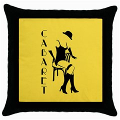 Cabaret Throw Pillow Case (black) by Valentinaart