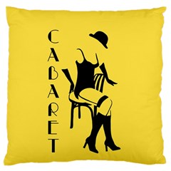 Cabaret Large Flano Cushion Case (one Side) by Valentinaart