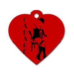 Cabaret Dog Tag Heart (one Side) by Valentinaart