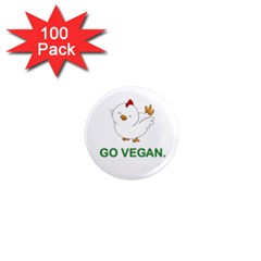 Go Vegan - Cute Chick  1  Mini Magnets (100 Pack)  by Valentinaart