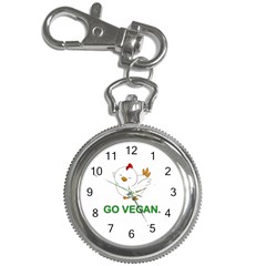 Go Vegan - Cute Chick  Key Chain Watches by Valentinaart