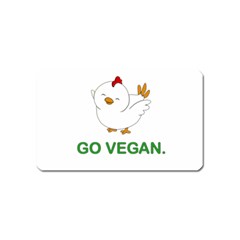 Go Vegan - Cute Chick  Magnet (name Card) by Valentinaart