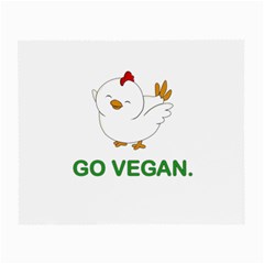 Go Vegan - Cute Chick  Small Glasses Cloth by Valentinaart