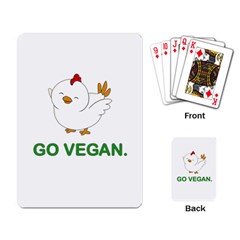 Go Vegan - Cute Chick  Playing Card by Valentinaart