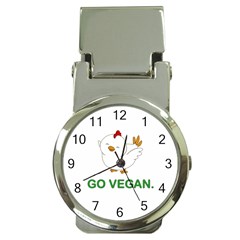 Go Vegan - Cute Chick  Money Clip Watches by Valentinaart