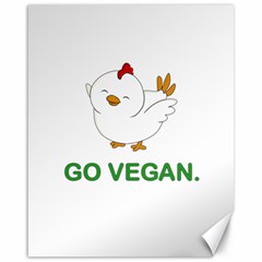 Go Vegan - Cute Chick  Canvas 16  X 20   by Valentinaart