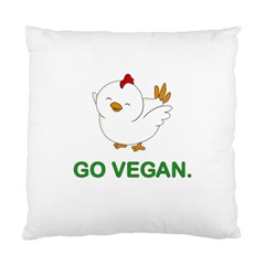 Go Vegan - Cute Chick  Standard Cushion Case (two Sides) by Valentinaart