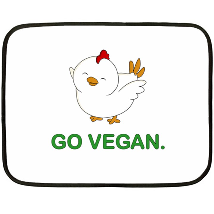 Go Vegan - Cute Chick  Double Sided Fleece Blanket (Mini) 