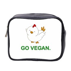 Go Vegan - Cute Chick  Mini Toiletries Bag 2-side by Valentinaart