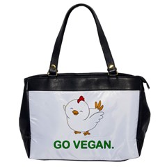 Go Vegan - Cute Chick  Office Handbags by Valentinaart