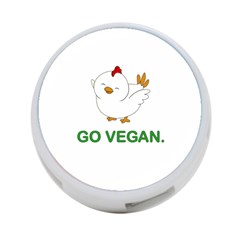 Go Vegan - Cute Chick  4-port Usb Hub (two Sides)  by Valentinaart