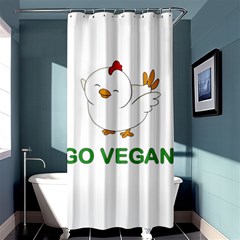 Go Vegan - Cute Chick  Shower Curtain 36  X 72  (stall)  by Valentinaart