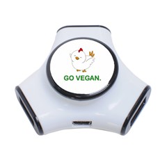 Go Vegan - Cute Chick  3-port Usb Hub by Valentinaart