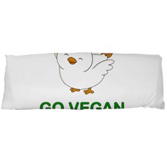 Go Vegan - Cute Chick  Body Pillow Case Dakimakura (two Sides) by Valentinaart