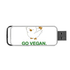 Go Vegan - Cute Chick  Portable Usb Flash (one Side) by Valentinaart