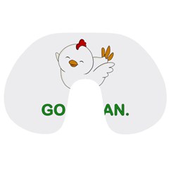 Go Vegan - Cute Chick  Travel Neck Pillows by Valentinaart