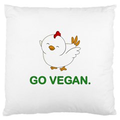 Go Vegan - Cute Chick  Standard Flano Cushion Case (two Sides) by Valentinaart