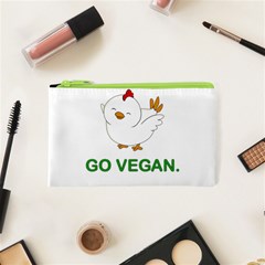 Go Vegan - Cute Chick  Cosmetic Bag (xs) by Valentinaart