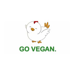 Go Vegan - Cute Chick  Satin Wrap by Valentinaart