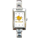 Go Vegan - Cute Chick  Rectangle Italian Charm Watch Front