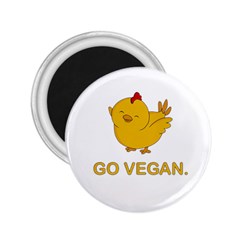 Go Vegan - Cute Chick  2 25  Magnets by Valentinaart